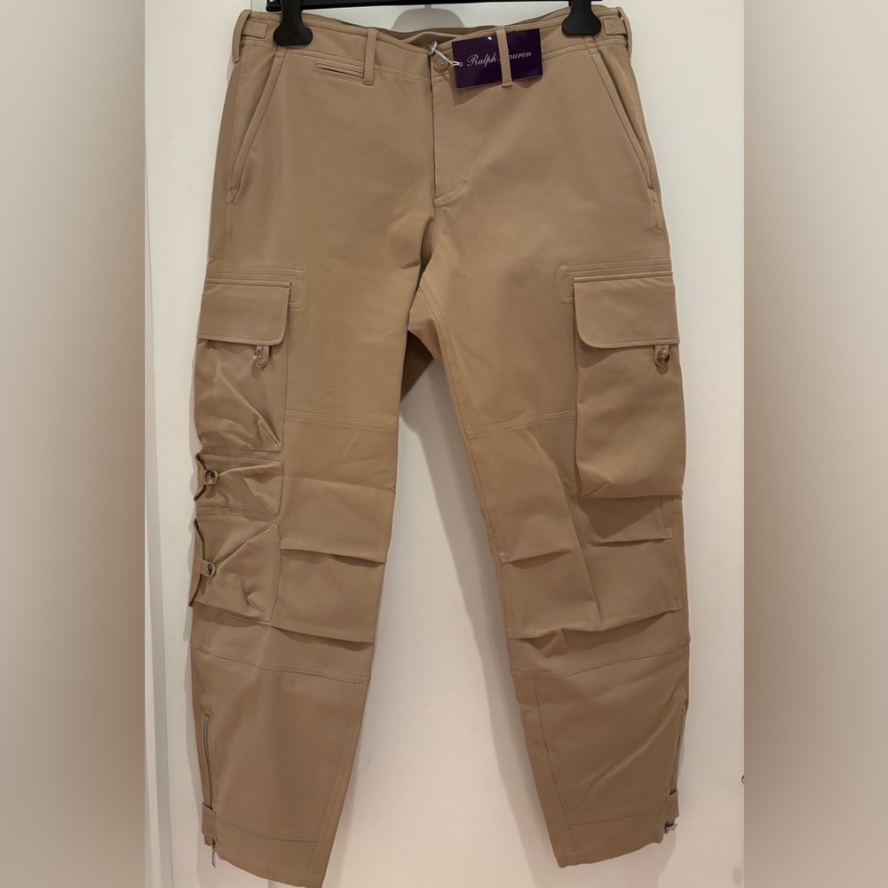 NWT RL Collection Utility Cargo Pants in Polo Tan /Camel  Colored size 10